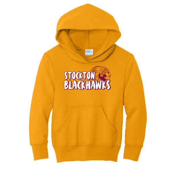 Stockton Back to School 2026 Logo 1 - Youth Core Fleece Pullover Hooded Sweatshirt Thumbnail