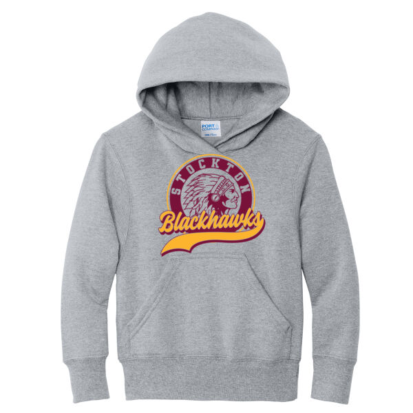 Stockton Back to School 2026 Logo 2 - Youth Core Fleece Pullover Hooded Sweatshirt Thumbnail
