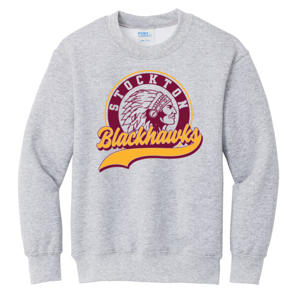 Stockton Back to School 2026 Logo 2 - Youth Core Fleece Crewneck Sweatshirt Thumbnail