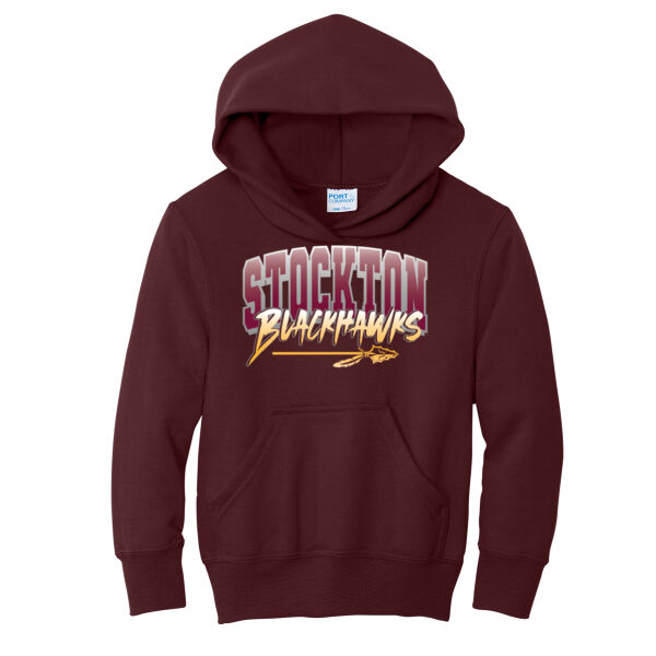 Stockton Back to School 2026 Logo 3 - Youth Core Fleece Pullover Hooded Sweatshirt Thumbnail