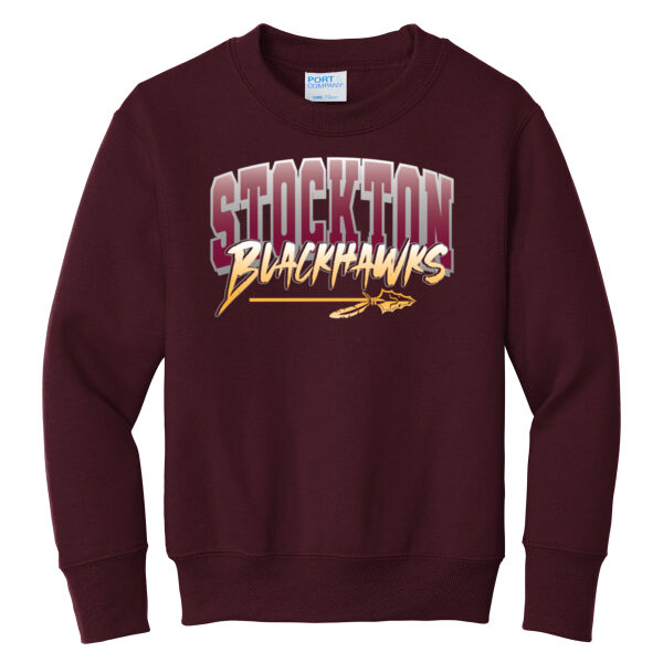 Stockton Back to School 2026 Logo 3 - Youth Core Fleece Crewneck Sweatshirt Thumbnail