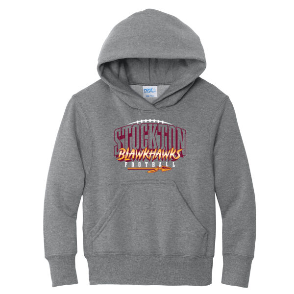 Blackhawk Football 2026 Logo 2 - Youth Core Fleece Pullover Hooded Sweatshirt Thumbnail